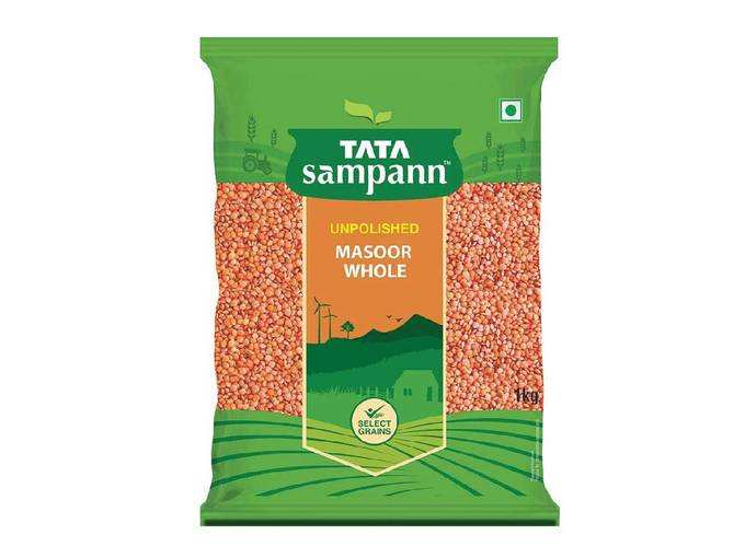 Tata Sampann Unpolished Masoor Dal, Whole, 1kg