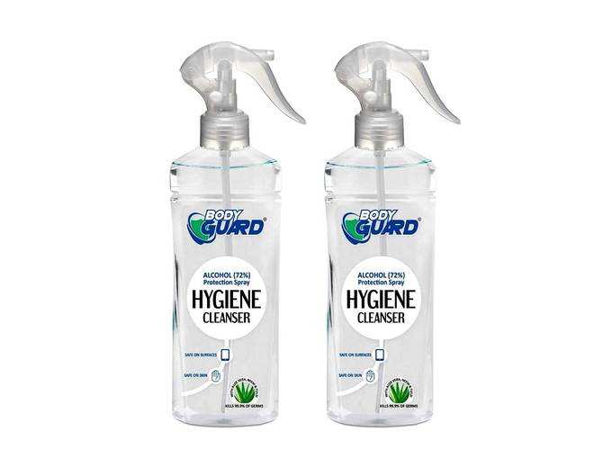 Aryanveda Bodyguard Hygiene Cleanser Alcohol-Based Disinfectant Spray 200 ml Per Bottle (2)