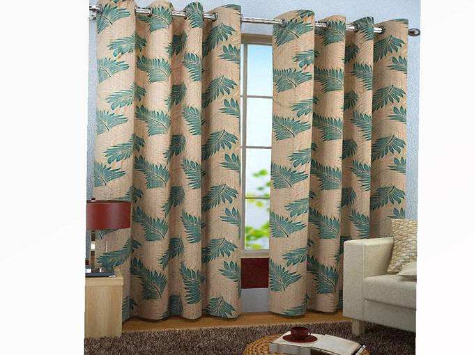 Home Furnishings Faux Silk Candy Door Curtains (7ft, Aqua)