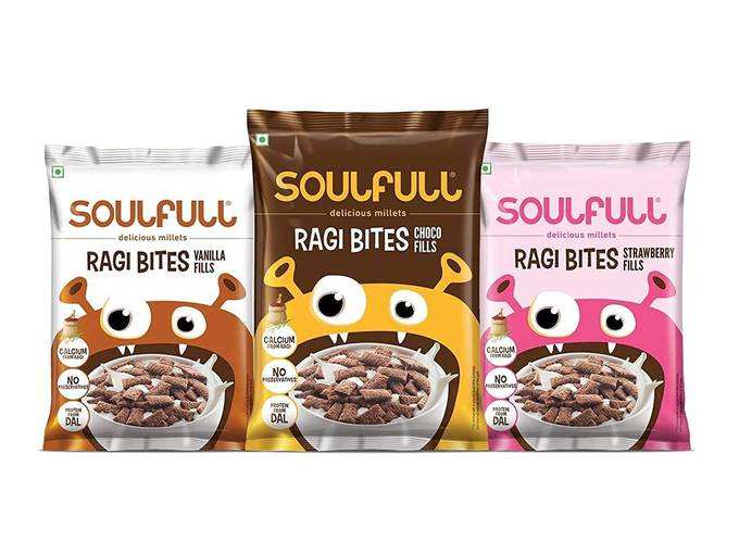 Soulfull Ragi Bites Pack of 12- Choco Fills, Vanilla Fills &amp; Strawberry Fills (30g*12pcs)
