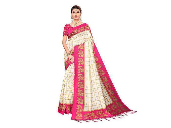 ANNI DESIGNER Silk with Blouse Piece Saree