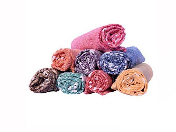 COMFORT WEAVE Cotton 8 Piece Hand Towel Set (Multicolor)