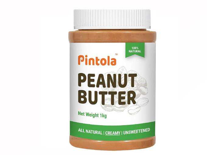Pintola All Natural Peanut Butter (Creamy) (1 kg) (Unsweetened, Non-GMO, Gluten Free, Vegan)