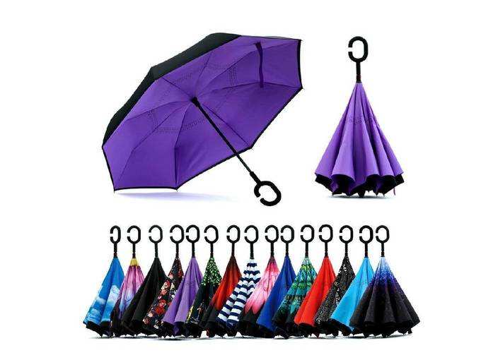 Quark Mart Umbrella Windproof, Reverse Umbrella, Umbrellas for Women,Umbrella for Men with UV Protection, Upside Down Umbrella with C-Shaped Handle,c...