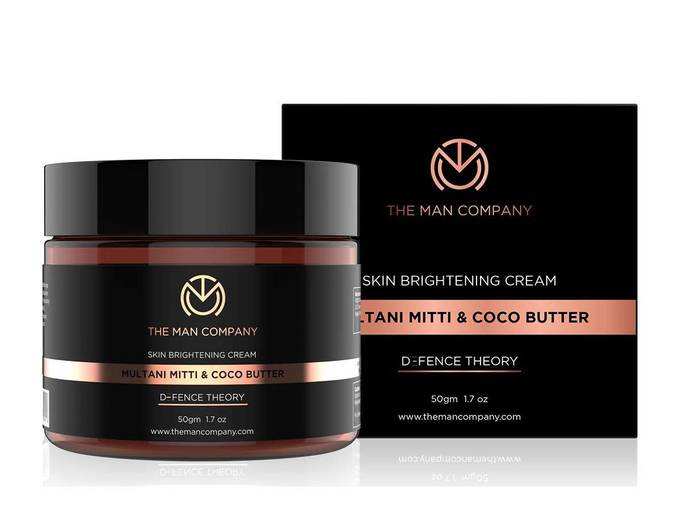 The Man Company Skin Brightening Cream Multani Mitti And Coco Butter, 50 Gm | Made in India