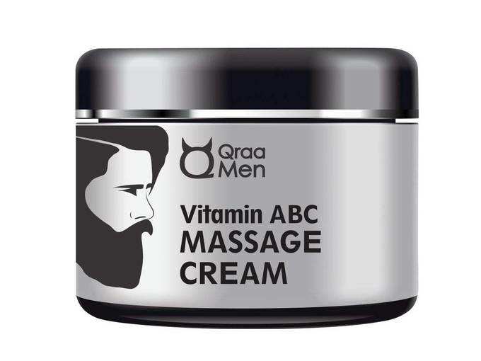 Qraa Men Vitamin ABC Professional Face Massage Cream For Skin Nourishment/Face Cleansing/Skin Repair/Instant Glow, 100 g