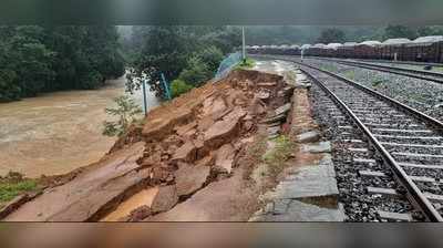 ಲೋಂಡಾ-ಹುಬ್ಬಳ್ಳಿ ರೈಲ್ವೆ ಮಾರ್ಗದಲ್ಲಿ ಭೂಕುಸಿತ ; ನಿರಂತರ ಮಳೆಯಿಂದಾಗಿ ದುರಸ್ತಿ ಕಾರ್ಯಕ್ಕೆ ಅಡ್ಡಿ