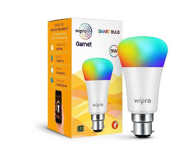 Wipro Wi-Fi Enabled Smart LED Bulb B22 9-Watt (16 Million Colors + Warm White/Neutral White/White) (Compatible with Amazon Alexa and Google Assistant)