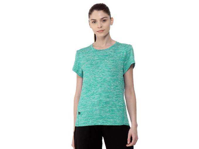 CHKOKKO Women&#39;s Round Neck Dry Fit Gym Sports T-Shirt