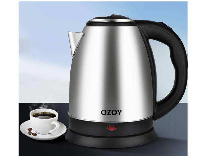 YOZO Electric Kettle 2 LTR Automatic Multipurpose Large Size Tea Coffee Maker Water Boiler with Handle (Slver)