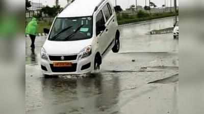 Gurgaon Rains: हवा में कार.. यह स्टंट नहीं, पानी में डूबे गुड़गांव का हाल है