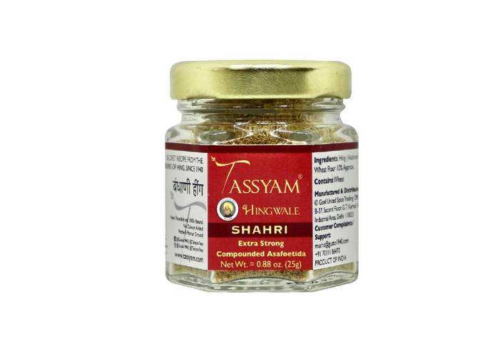 Tassyam Hingwale Extra Strong Shahri Hing 25g Bottle | Hand Pounded &amp; Natural | Jain Hing