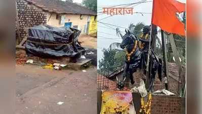 Shivsena: दोन दिवसांत शिवाजी महाराजांचा पुतळा बसवा; शिवसैनिकांचा कर्नाटकात घुसण्याचा इशारा