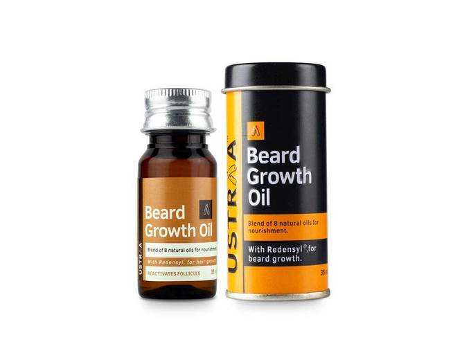Ustraa Beard Growth Oil - 35ml - More Beard Growth, With Redensyl, 8 Natural Oils including Jojoba Oil, Vitamin E, Nourishment &amp; Strengthening, No...
