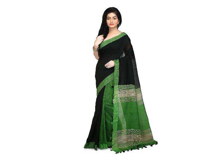 WoodenTant Womens Cotton Half Saree With Blouse Piece