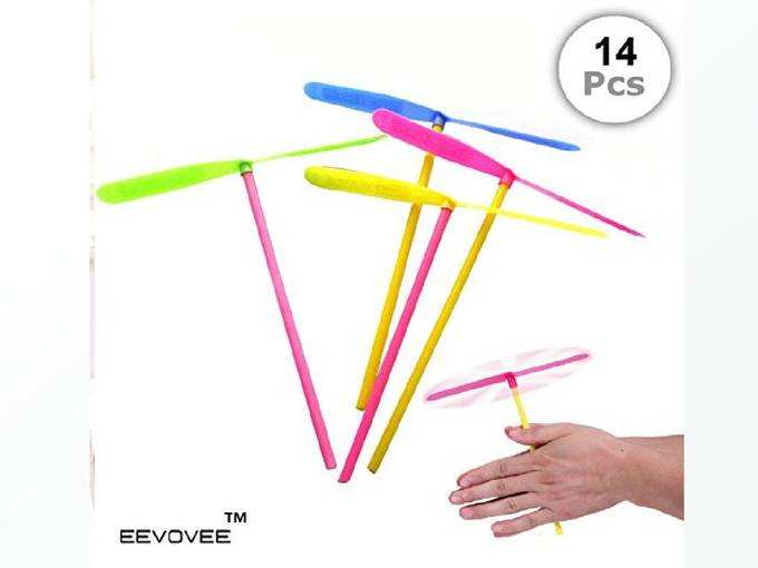 EevOveE ™ 14pcs Plastic Dragonfly Color Flying Toy for Kids