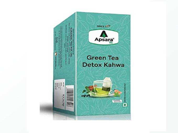 Apsara Tea Detox Kahwa Green Tea | Immunity Boosting Properties | Antioxidants Properties | 36 Tea Bag