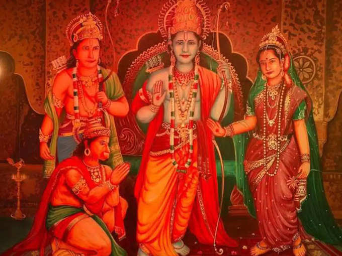 ​हाथ से तैयार की गई रामायण के घटनाक्रम की पेंटिंग्स