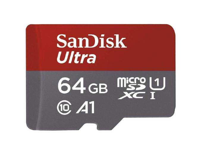 SanDisk 64GB Class 10 microSDXC Memory Card with Adapter (SDSQUAR-064G-GN6MA)