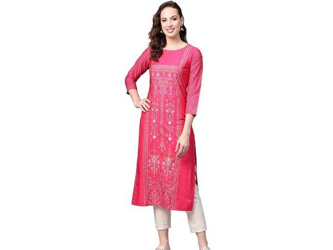 Vaamsi Womens crepe straight Kurta