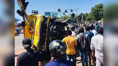 സിഗ്നല്‍ തെറ്റിച്ച് ലോറി പാഞ്ഞെത്തി; കൊച്ചി കണ്ടെയ്നര്‍ റോഡില്‍ വാഹനങ്ങള്‍ കൂട്ടിയിടിച്ച് ഒരു മരണം