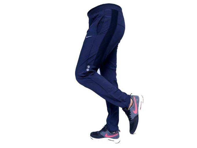 HEADGEAR Mens Slim Fit Trackpants (BrnSlvrDot_Blue_Large)