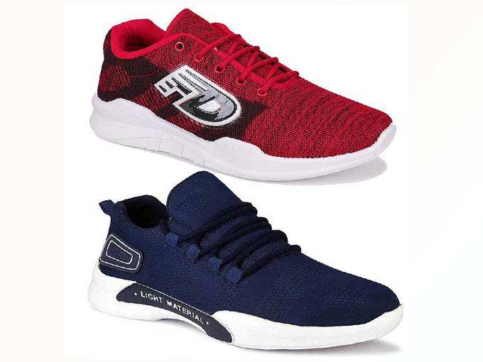 WORLD WEAR FOOTWEAR Men Multicolour Latest Collection Sports Running Shoes-Pack of 2 (Combo-(2)-9166-9069)