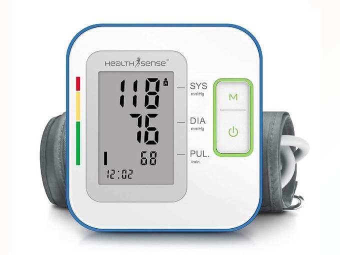 HealthSense Heart-Mate BP 100 Upper Arm Automatic Digital Talking Blood Pressure Monitor Machine & Pulse Checking Instrument with Micro-USB port,...