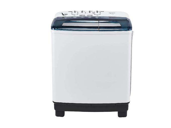 AmazonBasics 10.2 kg Semi-automatic Washing Machine (with Heavy wash function, White/Blue color)