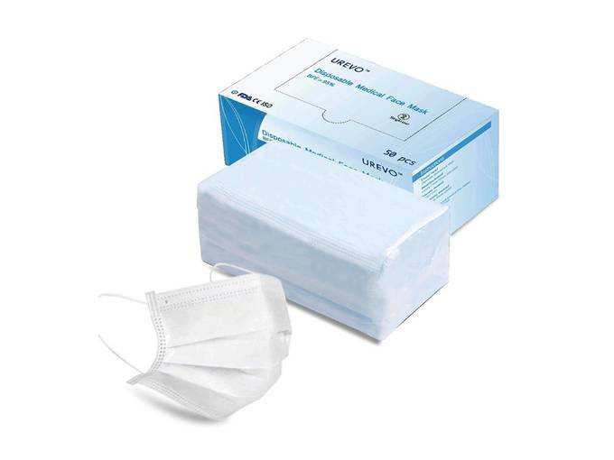 UREVO Mask-3ply Disposable Face Masks Pack, Medical mask 3 layer,BacterialFiltration Effiency(BFE) 95%,Particle Filtration Effiency(PEE) 93.6%, CE &amp; ISO...