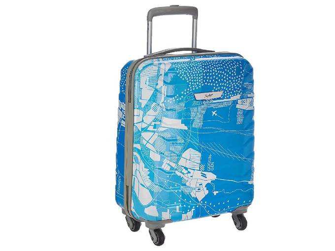 Skybags Trooper 55 Cms Polycarbonate Blue Hardsided Cabin Luggage