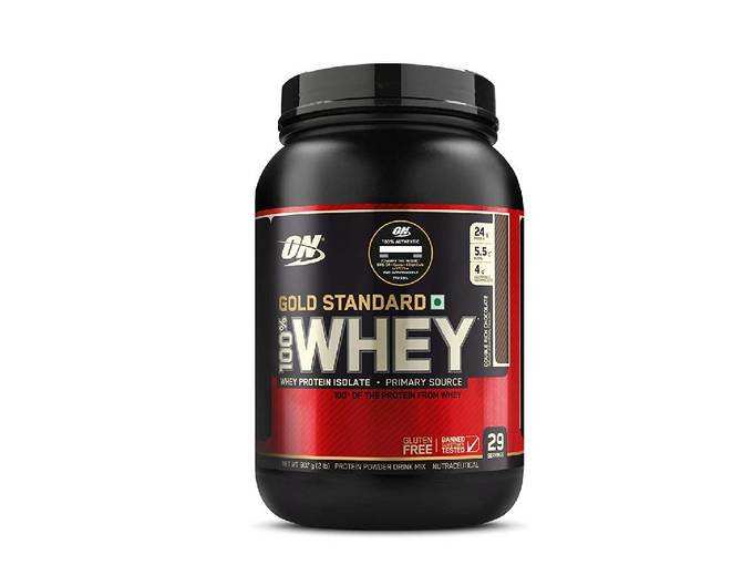 Optimum Nutrition (ON) Gold Standard 100% Whey Protein Powder - 2 lbs, 907 g (Double Rich Chocolate), Primary Source Isolate