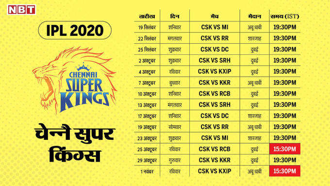 IPL schedule NBT2