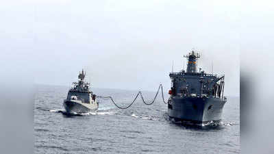 भारत-अमेरिका में बढ़ते रक्षा संबंधों की बानगी, नेवी के जंगी जहाज ने अरब सागर में यूएस नेवी के टैंकर से ईंधन लिया