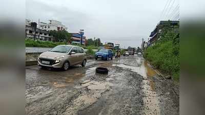 കനത്തമഴയെ തുടര്‍ന്ന് വടക്കഞ്ചേരി-മണ്ണുത്തി ദേശീയപാത തകര്‍ന്നു; രണ്ട് ദിവസത്തനിടെ അപകടത്തില്‍പെട്ടത് 5 വാഹനങ്ങള്‍