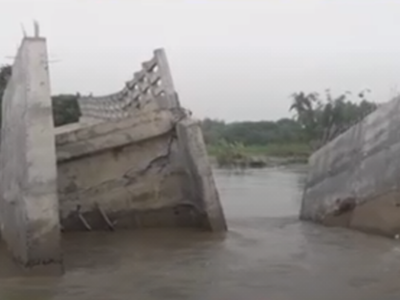 ഉദ്ഘാടനം കാത്തിരുന്ന പാലം തക‍ര്‍ന്നു;  1.42 കോടിയുടെ നഷ്ടം