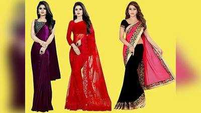 Saree On Amazon : भारी डिस्काउंट पर खरीदें ये खूबसूरत और डिजाइनर Saree