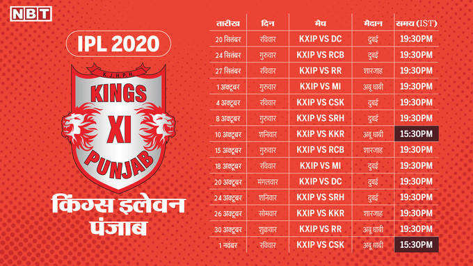 IPL kxip schedule