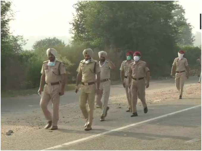 पंजाब में किसानों के विरोध को लेकर तैनात रही पुलिस