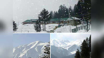 कश्मीर में सीजन की पहली बर्फबारी, गुलमर्ग में पर्यटकों ने उठाया लुत्‍फ