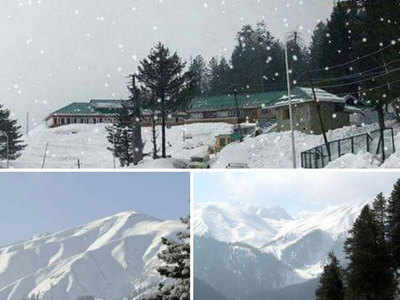 कश्मीर में सीजन की पहली बर्फबारी, गुलमर्ग में पर्यटकों ने उठाया लुत्‍फ