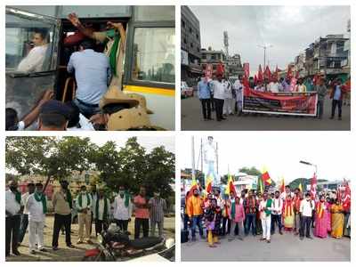 ರಾಜ್ಯಾದ್ಯಂತ ರಸ್ತೆಗಿಳಿದ ಅನ್ನದಾತರು, ರೈತ ವಿರೋಧಿ ಮಸೂದೆ ಖಂಡಿಸಿ ಕರ್ನಾಟಕ ಬಂದ್