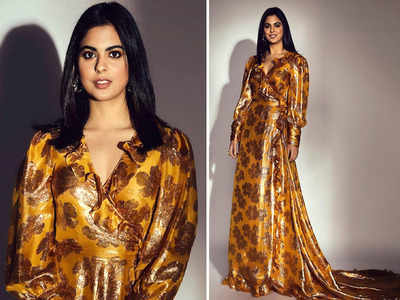 अंबानी की लाडली बेटी ईशा की सोने जैसी ड्रेस की कीमत भी गोल्ड से कम नहीं