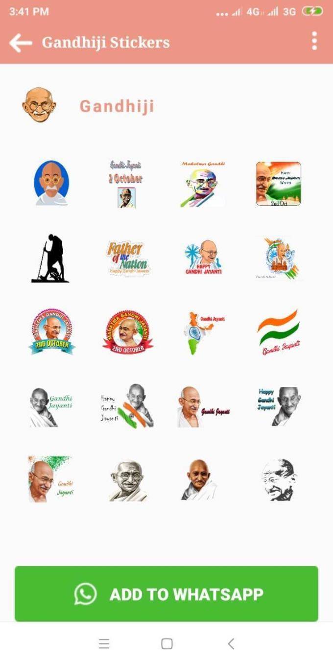 Gandhi Jayanti Stickers