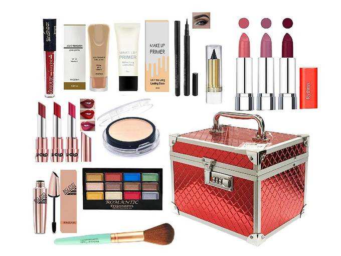 volo women&#39;s makeup Box kit Bridal Makeup Kit,Wedding Makeup,Shingardani,Vanity case Set,Dulhan Makeup Kit All In One Makeup Include Makeup Brush,Eyeshadow...