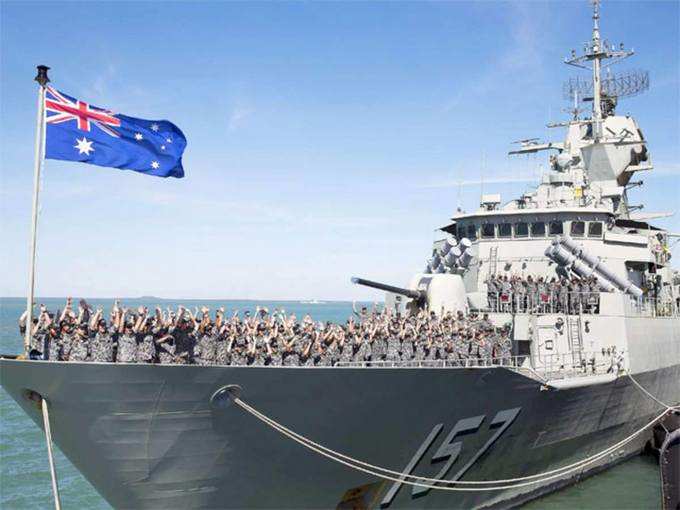 हिंद महासागर में जुटे थे भारत-ऑस्‍ट्रेलिया के जंगी जहाज