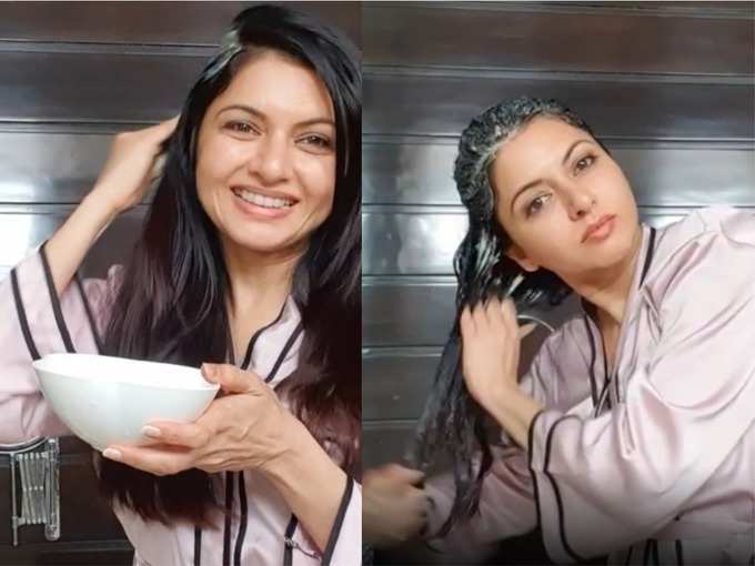 Bhagyashree reveals hair care Secret