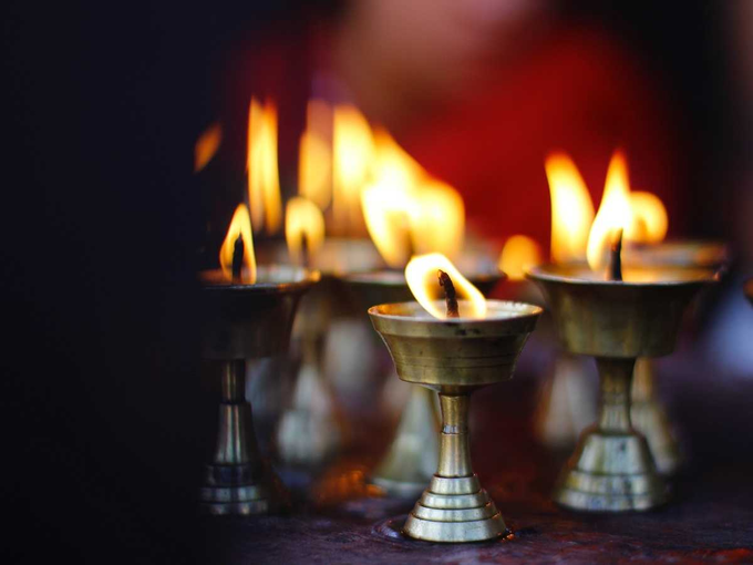 Lamp In Pooja Room