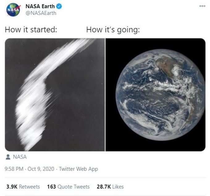 NASA Earth Photo Viral Challenge on Twitter