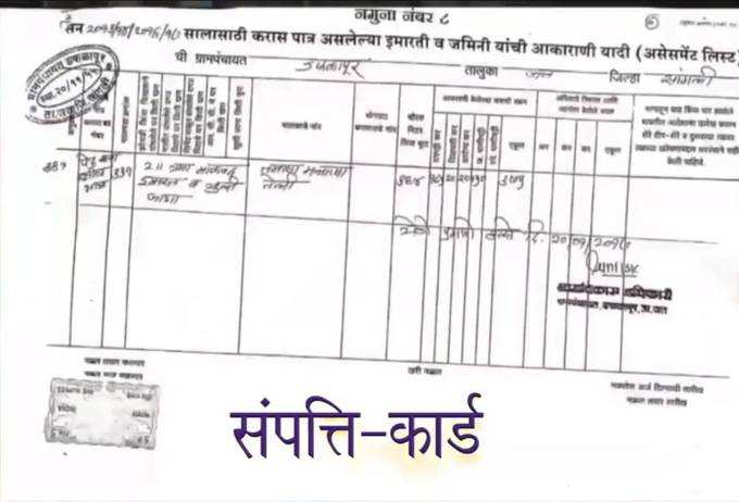 ऐसा होगा प्रॉपर्टी कार्ड।